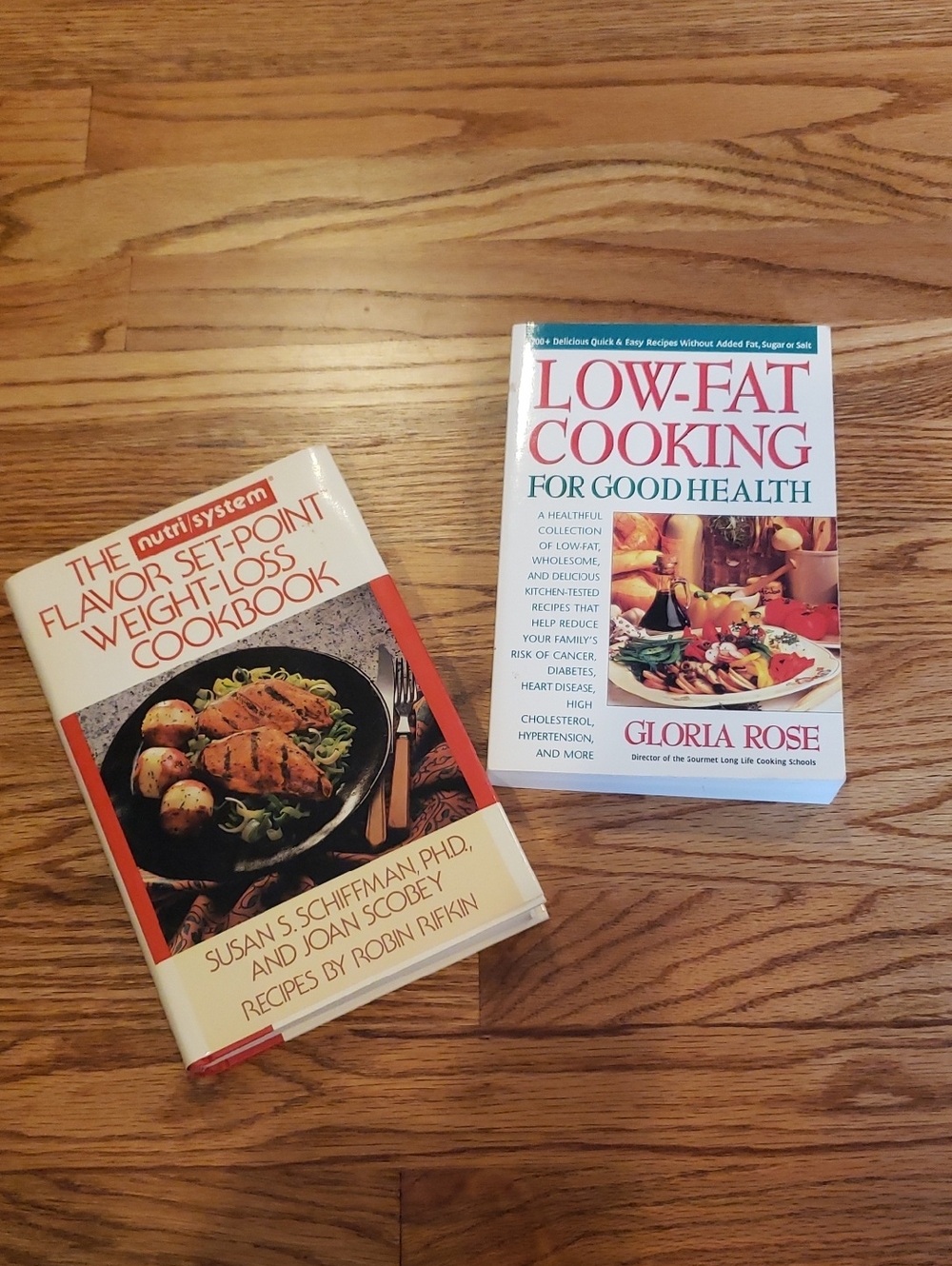 2 Vtg Diet Cookbooks: Low-Fat Cooking &  Flavor Set-Point Weight-loss Cookbooks